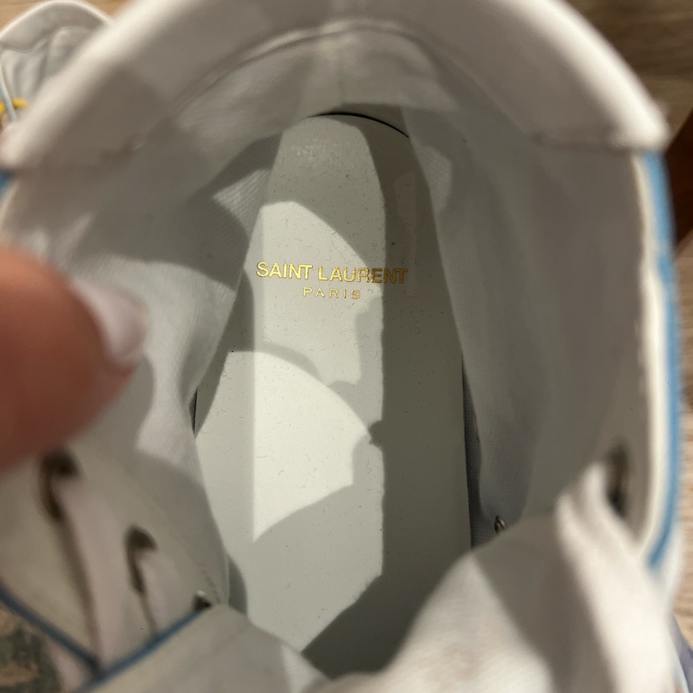 Saint Laurent blue high top sneakers - Picture 6 of 7